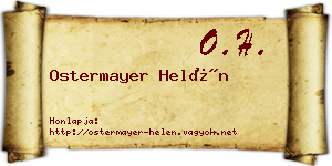 Ostermayer Helén névjegykártya